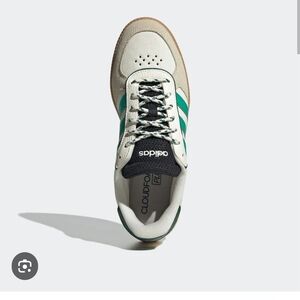 Adidas Women's Cream and Green Sneakers